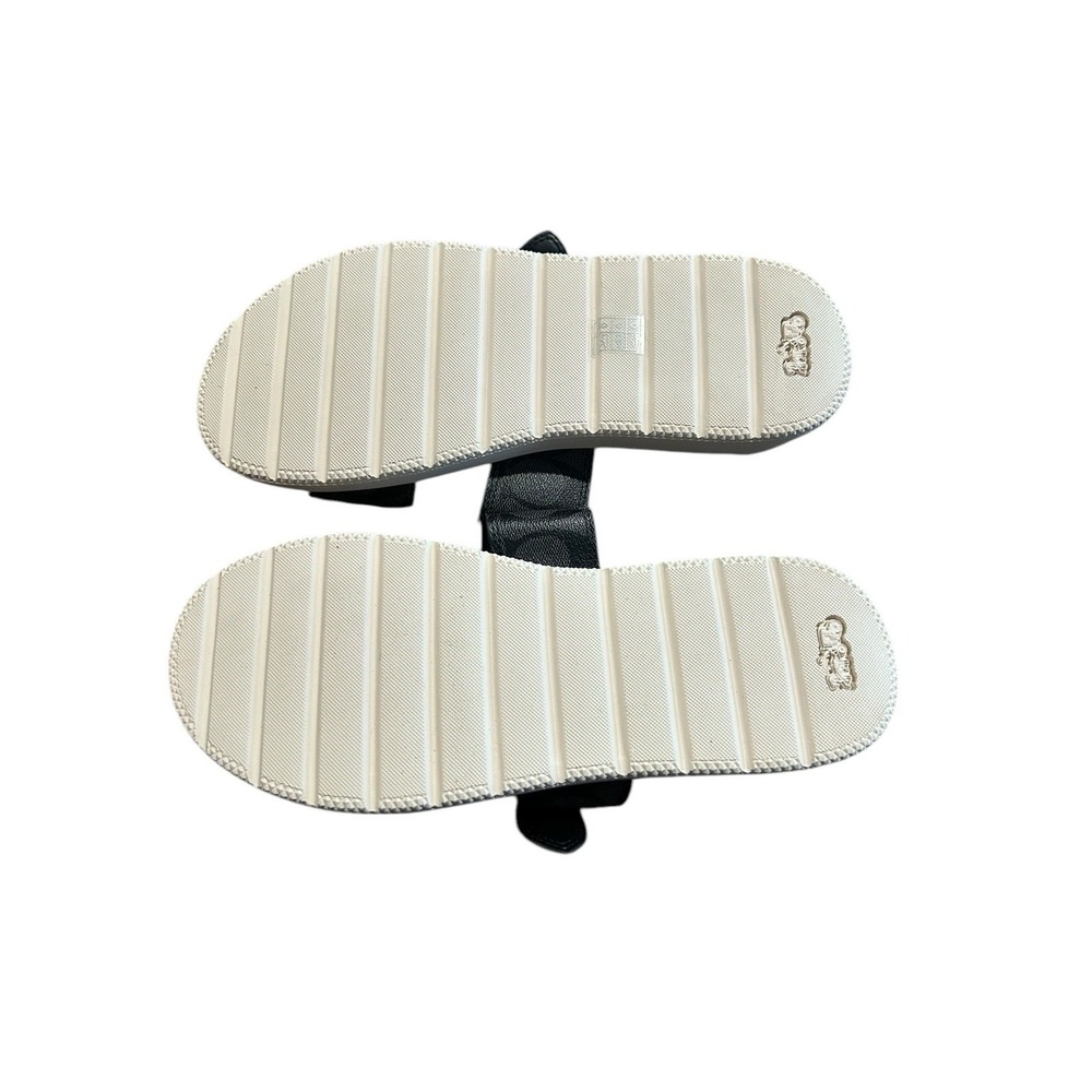 Coach Gwen‎ C8925 Signature Black Buckle Strap Leather Sandals Women US 7.5B - Picture 8 of 9